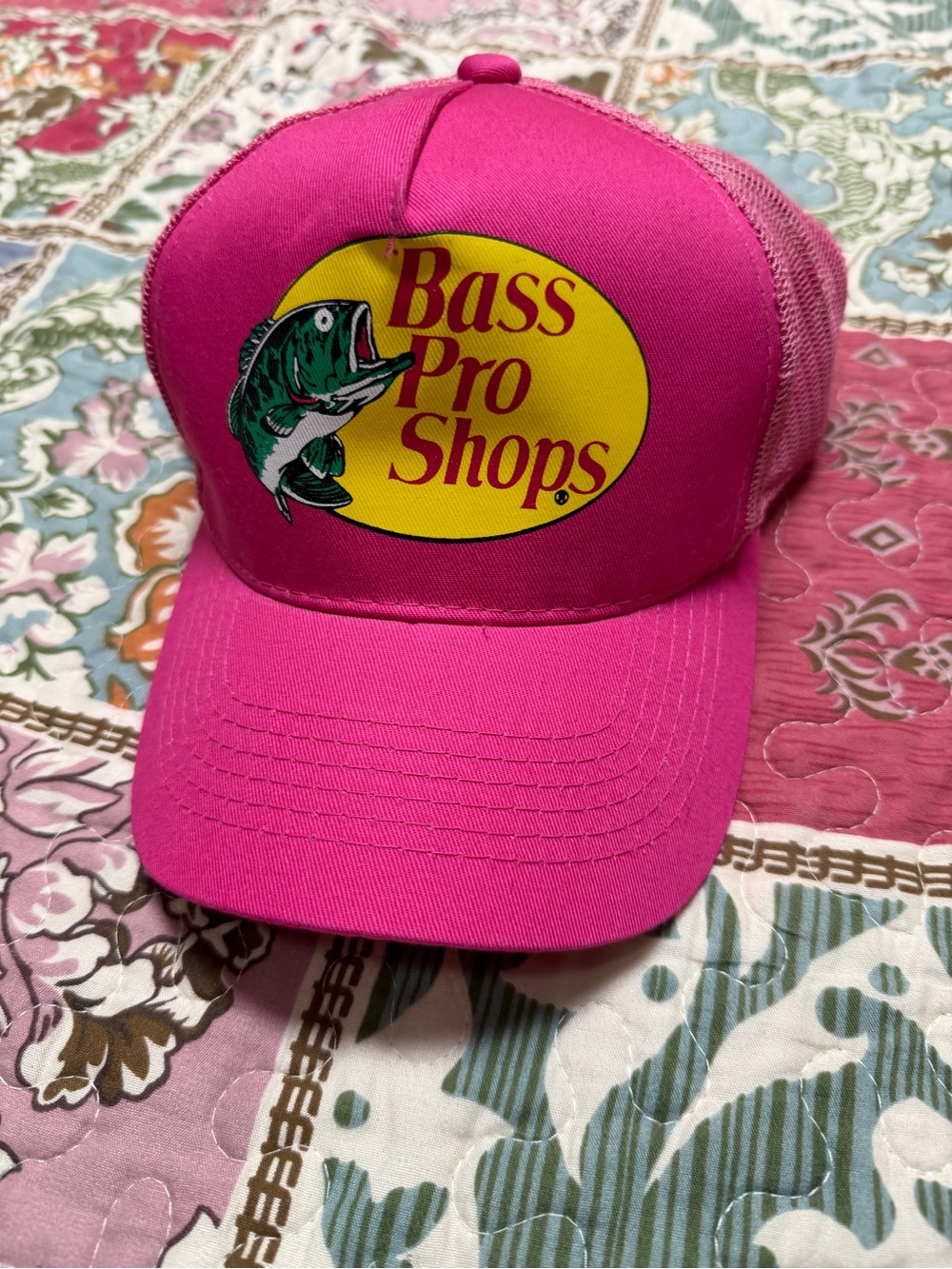 Bass Pro Shops Hot Pink Mesh Trucker Hat Snapback Cap